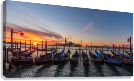 The Gondolas of Venice  Canvas Print