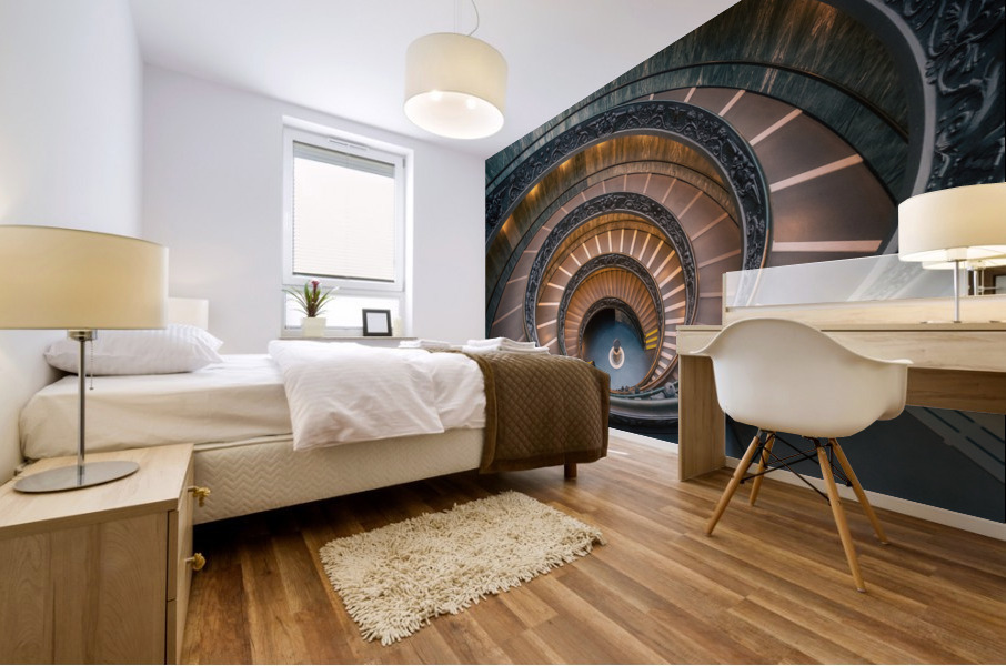 Vatican Spiral Stairs Mural print