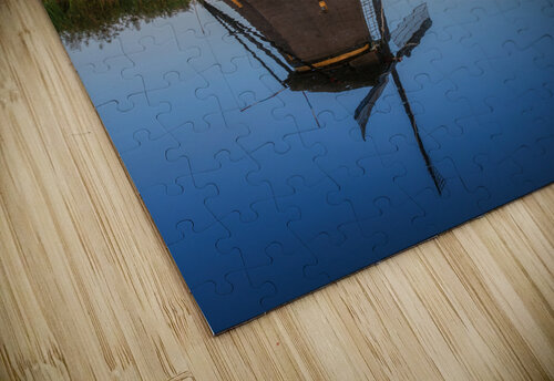 Kinderdijk Netherlands | Tranquil Windmill and Water Reflection Dutch Photographer puzzle