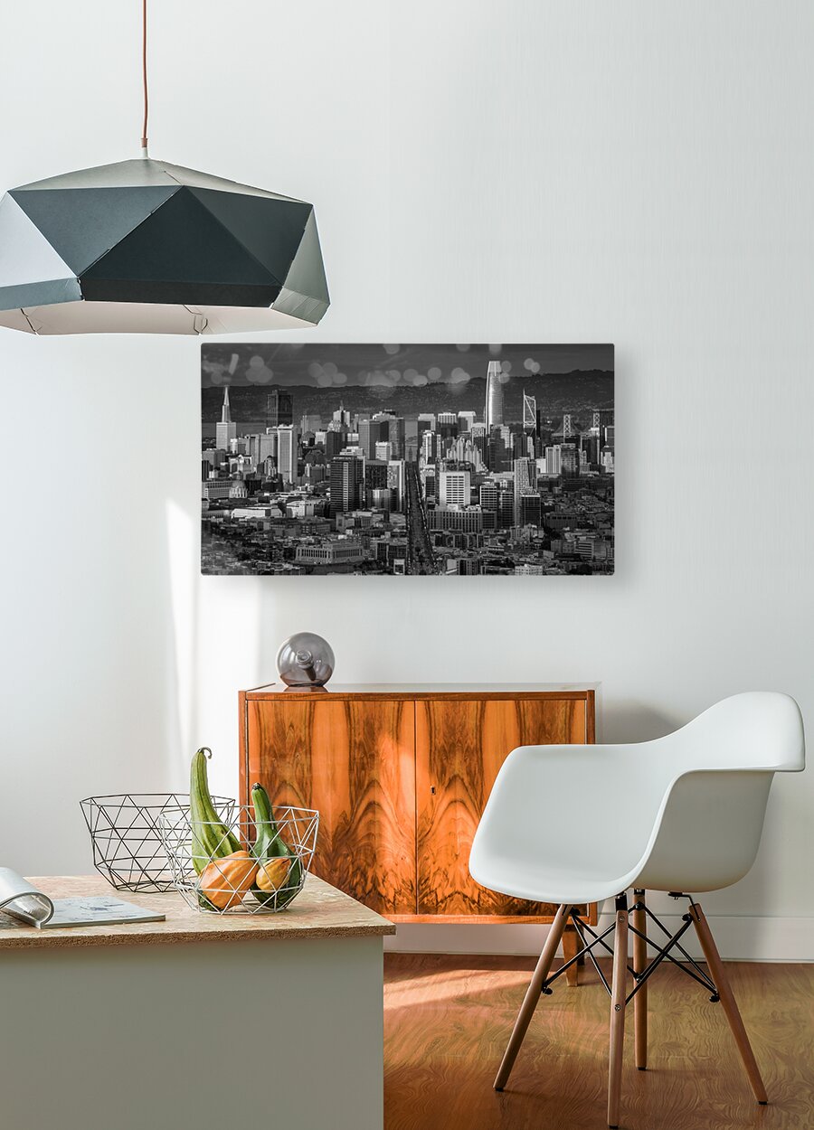 The City San Francisco  HD Metal print with Floating Frame on Back