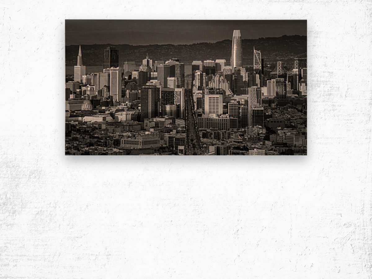 The City San Francisco Wood print